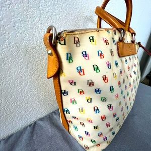 Dooney & Bourke IT multi color Vanessa Satchel Florentine Leather Trimming